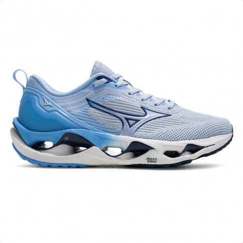 Tênis Mizuno Wave Stratos 3 Feminino Azul Claro / Azul