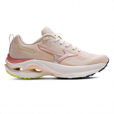 Tênis Mizuno Wave Vitality 7 Feminino Bege / Rosa