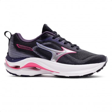 Tênis Mizuno Wave Vitality 7 Feminino Preto / Rosa