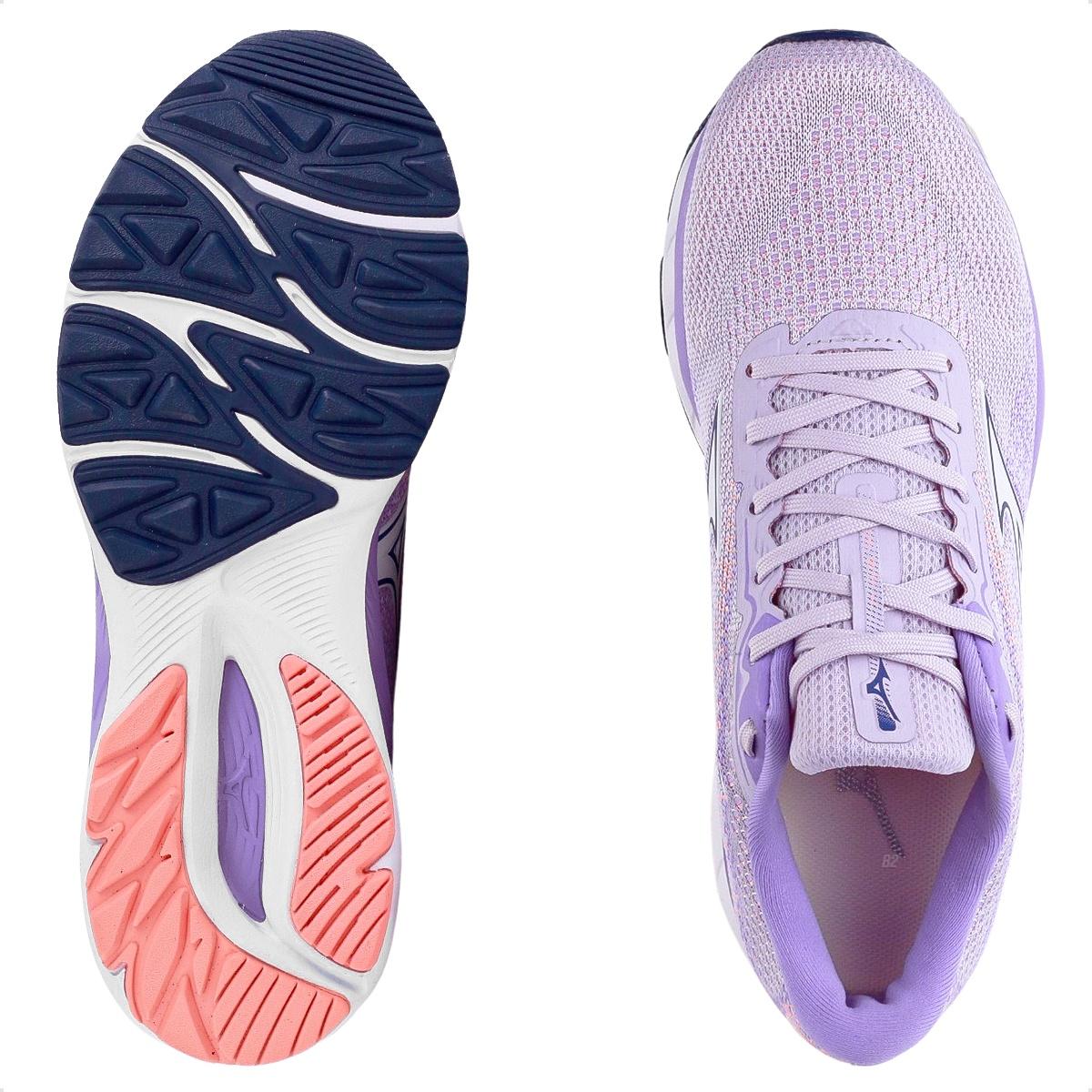 Tenis Mizuno Wave Way 4 Feminino Lilas Coral