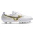 Chuteira Campo Mizuno Regent Club MD Masculina Branco / Dourado
