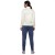 Conjunto Agasalho Mizuno Root III Feminino Off White / Marinho