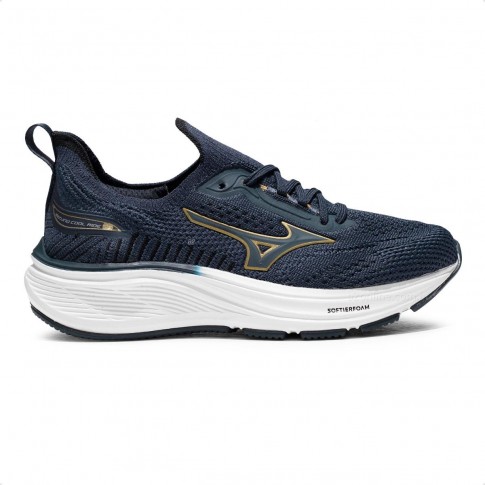 Tênis Mizuno Cool Ride 3 Junior Unissex Marinho / Dourado