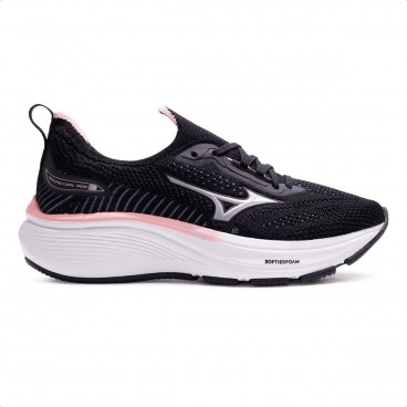 Tênis Mizuno Cool Ride 3 Junior Unissex Preto / Rosa