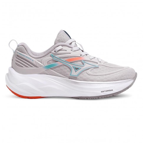 Tênis Mizuno Space 6 Junior Cinza Claro / Branco