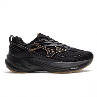 Tênis Mizuno Space 6 Junior Preto / Dourado