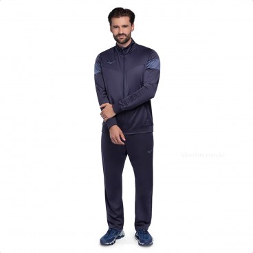 Conjunto Agasalho Mizuno Root II M Masculino Marinho / Azul