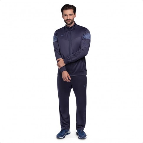 Conjunto Agasalho Mizuno Root II M Masculino Marinho / Azul