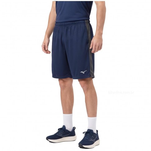 Bermuda Mizuno Root Mesh 2 Masculina Marinho / Cinza