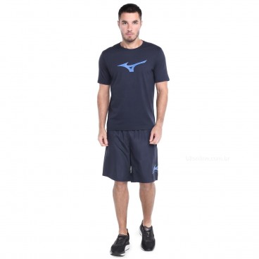 Bermuda Mizuno Run Bird Masculina Marinho / Azul