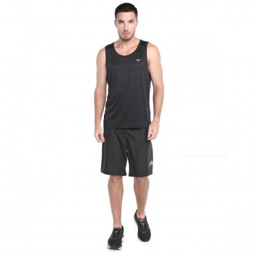 Bermuda Mizuno Run Bird Masculina Preto / Cinza