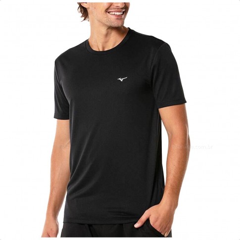 Camiseta Mizuno Nirvana Masculina Preto / Preto