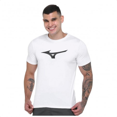 Camiseta Mizuno Run Spark M Masculina Branco / Preto