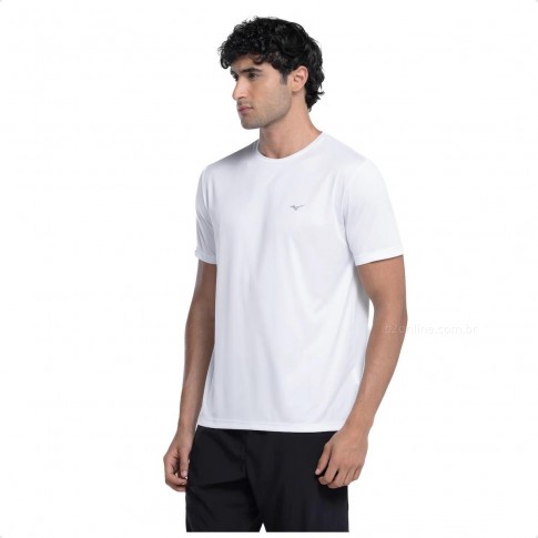 Camiseta Mizuno Treino Run Spark 2 Masculina Branco