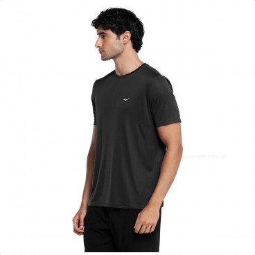 Camiseta Mizuno Treino Run Spark 2 Masculina Preto