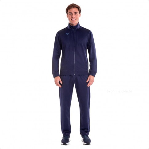 Conjunto Agasalho Mizuno II Training Masculino Azul / Marinho