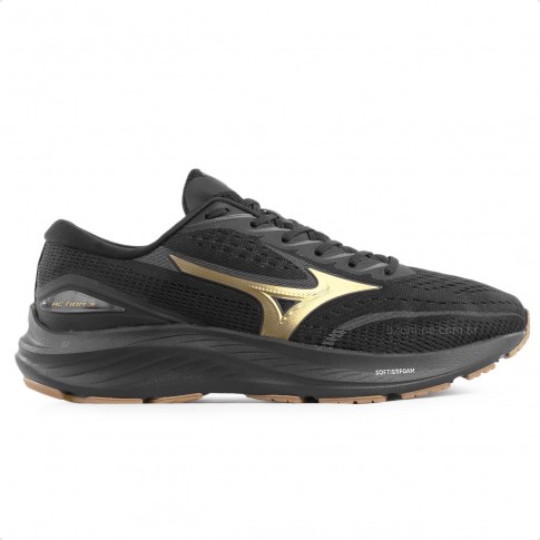 Tênis Mizuno Action 3 Masculino Preto / Dourado