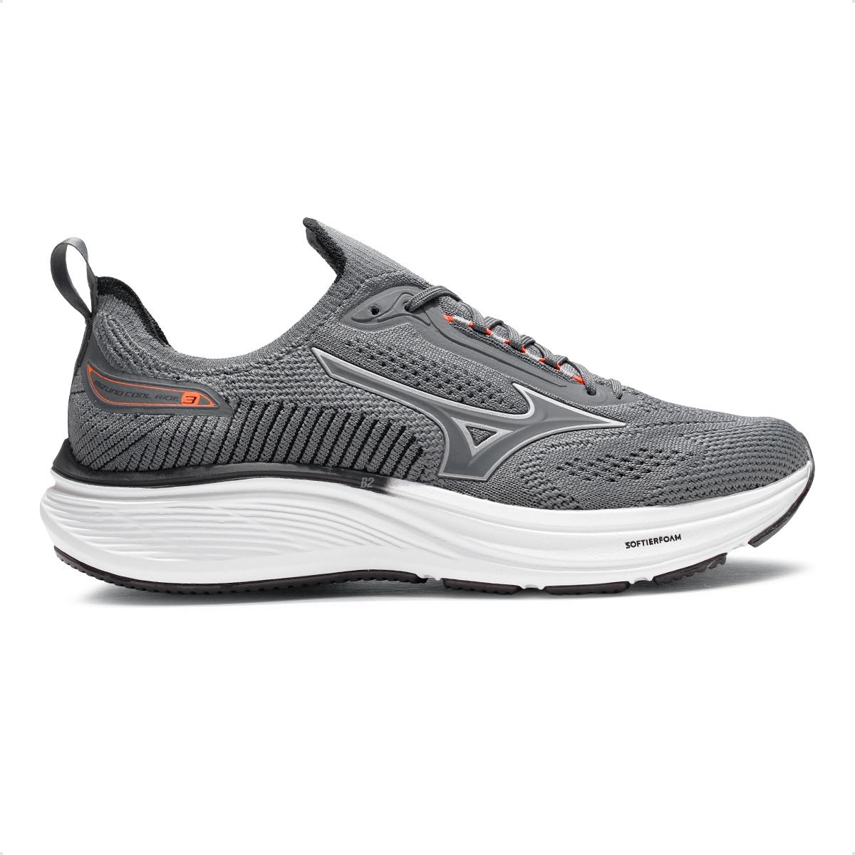 Tênis Mizuno Cool Ride 3 Masculino Chumbo / Preto