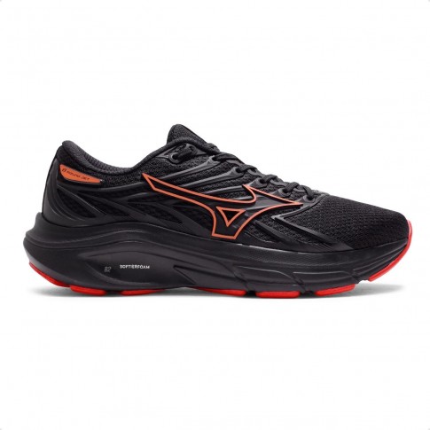 Tênis Mizuno Jet 8 Masculino Preto / Laranja