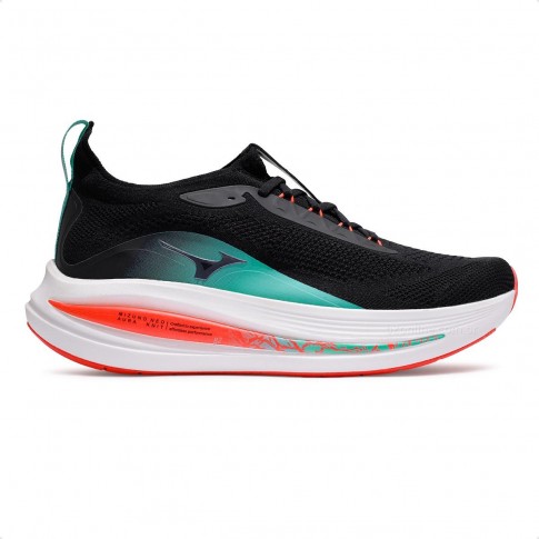 Tênis Mizuno Neo Aura Knit Unissex Preto / Coral