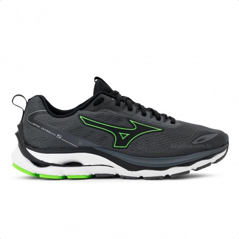 Tênis Mizuno Wave Dynasty 5 Masculino Chumbo / Verde