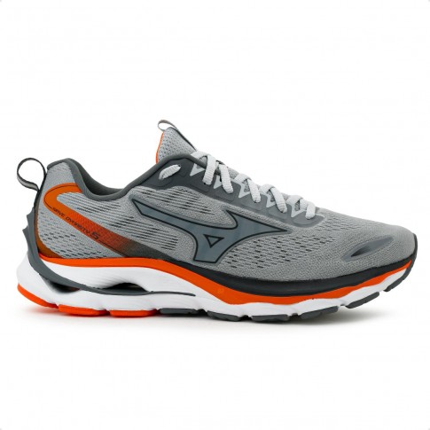 Tênis Mizuno Wave Dynasty 5 Masculino Cinza / Laranja