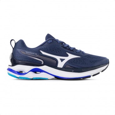 Tênis Mizuno Wave Dynasty 6 Masculino Marinho / Azul