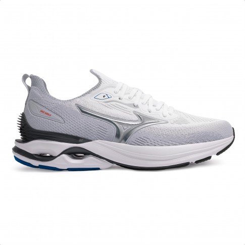 Tênis Mizuno Wave Mirai 8 Masculino Branco / Cinza