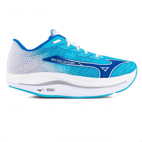 Tênis Mizuno Wave Rebellion Flash 2 Masculino Azul / Branco