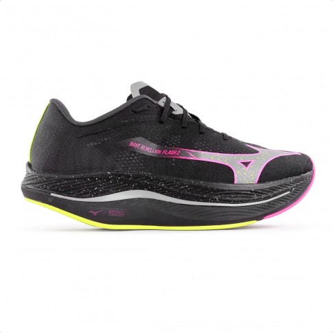 Tênis Mizuno Wave Rebellion Flash 2 Masculino Preto / Rosa