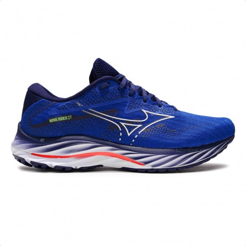 Tênis Mizuno Wave Rider 27 Masculino Azul / Marinho