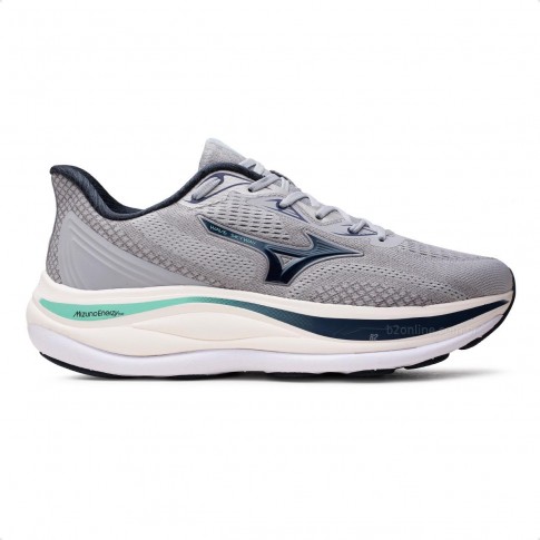 Tênis Mizuno Wave Skyway Masculino Cinza / Marinho