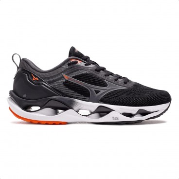 Tênis Mizuno Wave Stratos 3 Masculino Preto / Grafite