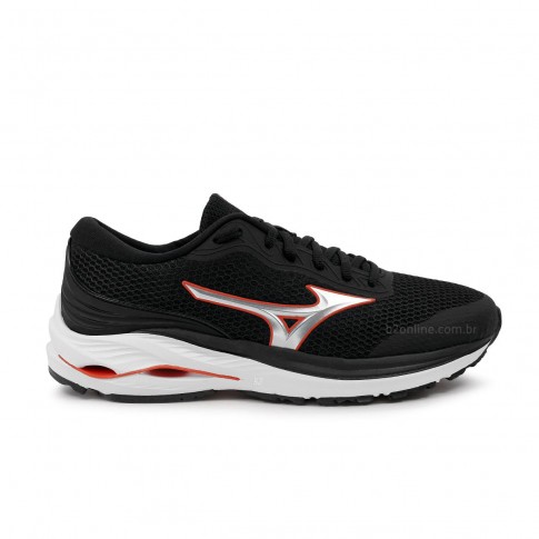 Tênis Mizuno Wave Tornamic 2 Preto / Laranja