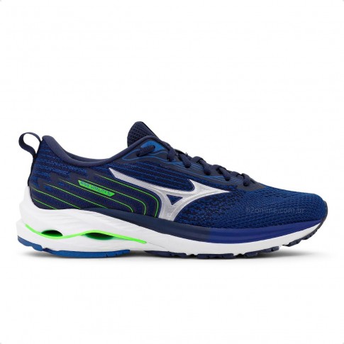 Tenis Mizuno Wave Vitality 5 Masculino Azul Verde