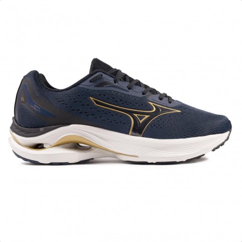 Tênis Mizuno Wave Vitality 6 Masculino Marinho / Dourado