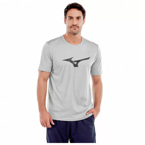 Camiseta Mizuno Treino Run Spark Mescla Masculina Cinza