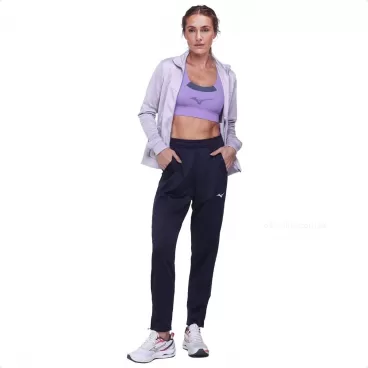 Conjunto Agasalho Mizuno Root III Feminino Lilás / Marinho
