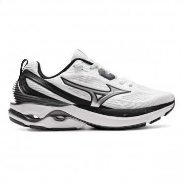Tênis Mizuno Wave Dynasty 7 Unissex Branco / Preto