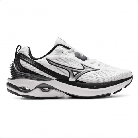 Tênis Mizuno Wave Dynasty 7 Unissex Branco / Preto