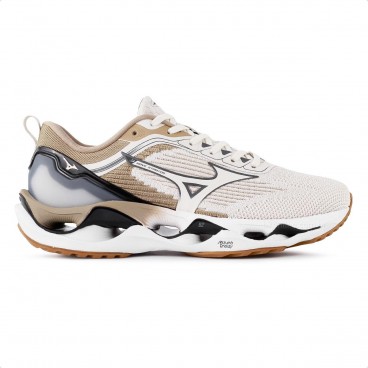 Tênis Mizuno Wave Stratos 3 Unissex Bege / Cinza
