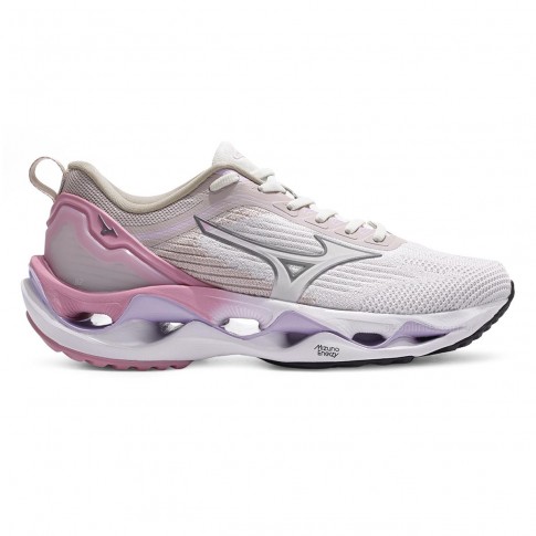 Tênis Mizuno Wave Stratos 3 Unissex Bege / Rosa