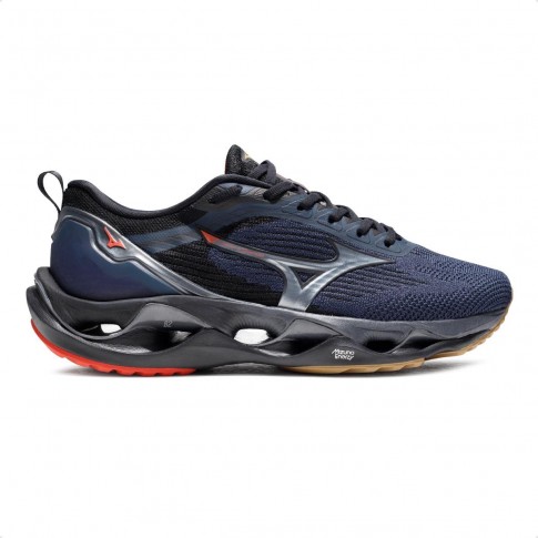 Tênis Mizuno Wave Stratos 3 Unissex Marinho / Preto
