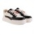 Tênis Moleca Casual Cadarço Feminino Off white / Preto