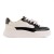 Tênis Moleca Casual Cadarço Feminino Off white / Preto