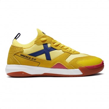 Chuteira Futsal Munich Gresca 2.0 Masculina Amarelo / Marinho