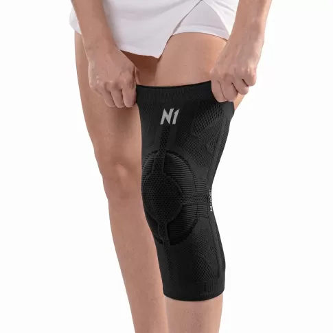 Protetor de Joelho N1 Sport Pro Joelheira Preto / Branco