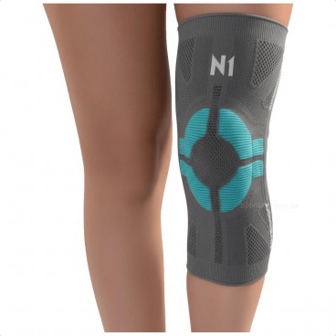 Protetor de Joelho N1 Sport Pro Cinza / Azul