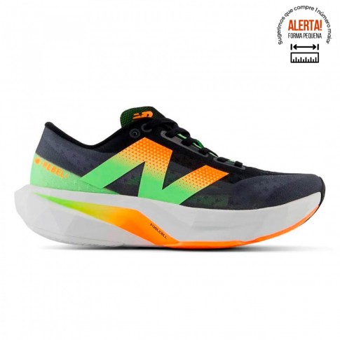 Tenis New Balance Fuelcell Rebel V4 Masculino Preto / Verde Neon