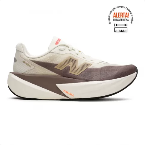 Tenis New Balance Fuelcell Rebel V5 Masculino Bege / Marrom
